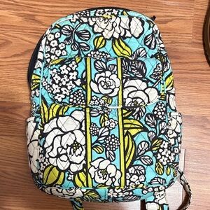 Vera Bradley Geometric Blue and Yellow Backpack
